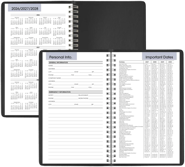 Alt view image 5 of 7 - 2027 Appointment Book Planner, Weekly, 5" x 8", DayMinder, Black (G2000027)