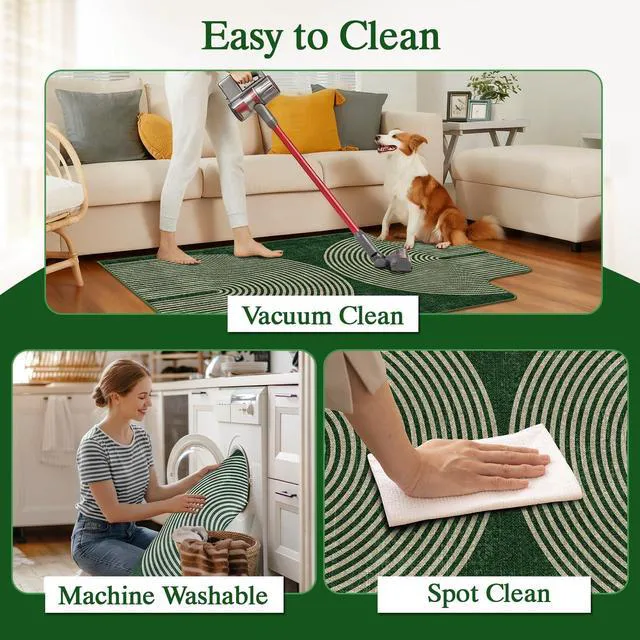 Alt view image 7 of 7 - Office Chair Mat for Hardwood Floor & Tile Floor,48"X 60"-Convex Geo Green Heavy Duty Desk Chair Mat for Hard Floors, Under Desk Rug for Rolling Computer Chair,Anti Slip,Low Pile Carpet Protector