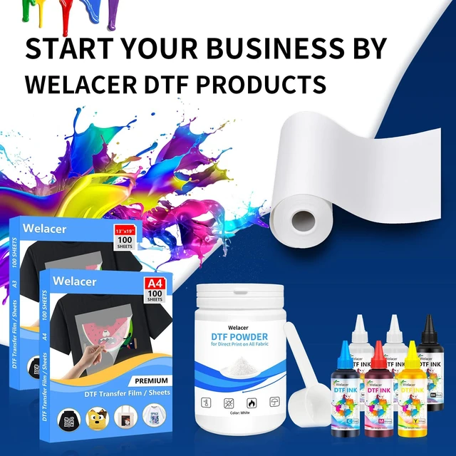 Alt view image 2 of 5 - DTF Ink 5Color Kit 250ml x 6 Heat Transfer Ink Refill ET-8550 I3200 Ink Kit for ET-8550,ET-2850 L1800,R1390,I3200,XP600,XP-15000,DX5,DX7,TX800,L800,1430,P400 for All DTF Printers&Film(2Wh,CMYK)