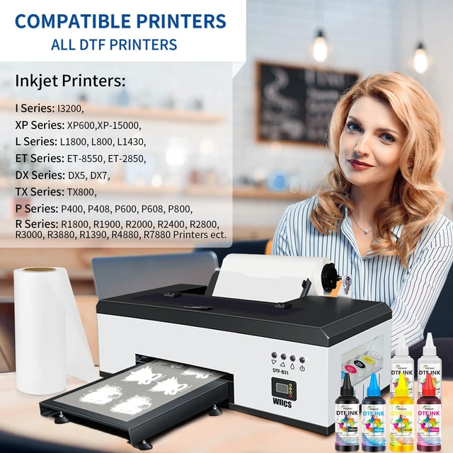 Alt view image 5 of 5 - DTF Ink 5Color Kit 250ml x 6 Heat Transfer Ink Refill ET-8550 I3200 Ink Kit for ET-8550,ET-2850 L1800,R1390,I3200,XP600,XP-15000,DX5,DX7,TX800,L800,1430,P400 for All DTF Printers&Film(2Wh,CMYK)