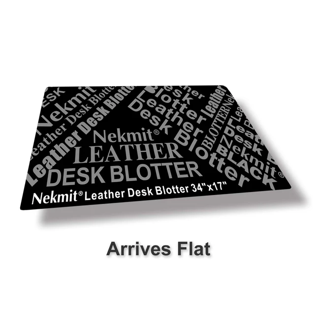 Alt view image 7 of 7 - Leather Desk Blotter Pad 34 x 17 Inches, Flat, Non-Slip, Waterproof, Black