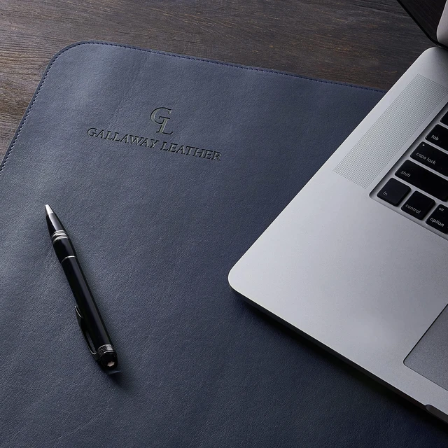Alt view image 6 of 7 - Desk Mat,Desk Writing Pad - Office Desk Pad, Large 36" x 17" Navy Blue, Desk Mats on Top of Desks, Gift Ready Elegant Computer Desk Mat Desk Cover Desk Pad Protector PU Leather