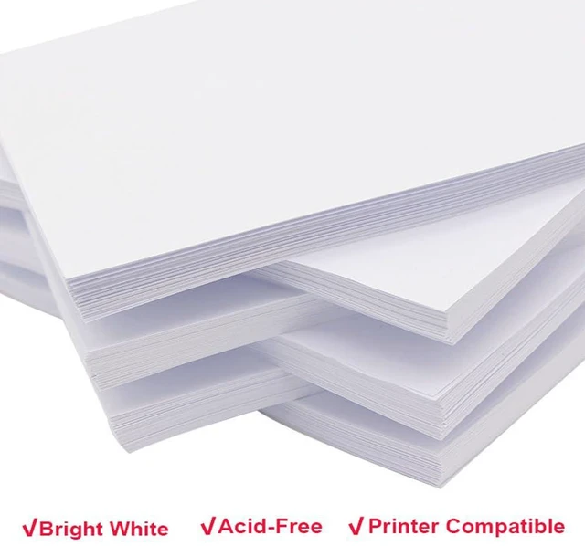 Alt view image 2 of 6 - (5-Pack) Half Letter Blank Paper, 500 Sheets/1000 Pages Printer Paper, Copy Papers, 100gsm, White, 5.8'' x 8.2''