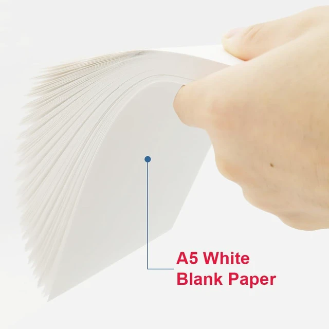 Alt view image 3 of 6 - (5-Pack) Half Letter Blank Paper, 500 Sheets/1000 Pages Printer Paper, Copy Papers, 100gsm, White, 5.8'' x 8.2''