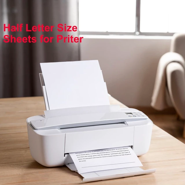 Alt view image 4 of 6 - (5-Pack) Half Letter Blank Paper, 500 Sheets/1000 Pages Printer Paper, Copy Papers, 100gsm, White, 5.8'' x 8.2''