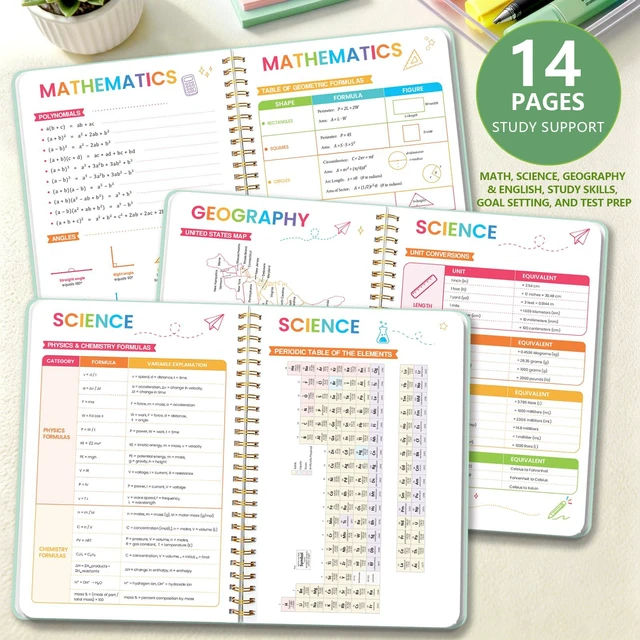 Alt view image 6 of 7 - Aesthetic Academic Planner 2026-2027, Green Spiral Plan Book for Students, Jul. 2026 - Jun. 2027, 5.9" x 8.6", Colorful Weekly Monthly Pages, Flexible PP Cover