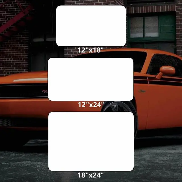 Alt view image 7 of 7 - 4 Pack Blank Car Door Magnet Sticker, Rounded Corners Magnetic Vehicle Sign, Perfect Magnet for Car to DIY Advertise Business and Cover Company Logo, Personalized Magnet Decal (24x12 inch)