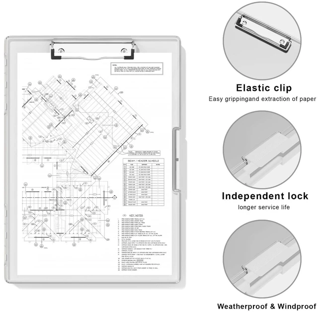 Alt view image 3 of 6 - Clipboard with Storage, White 8.5 x 11 Clip Board, Dual Compartmen Folder Nursing Side Opening, Heavy Duty Organization Box, Smooth Writing for Teachers, Classroom, Size 13.3 x 9.4 x 1.5 in