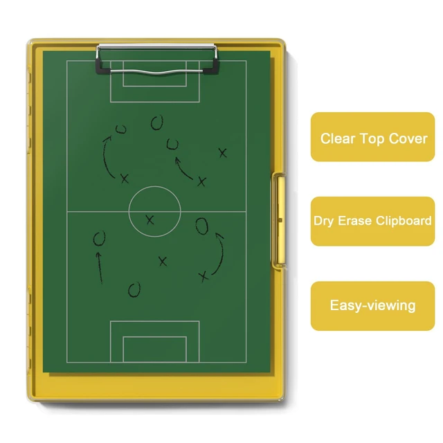 Alt view image 5 of 6 - Clipboard with Storage, Yellow 8.5 x 11 Clip Board, Dual Compartmen Folder Nursing Side Opening, Heavy Duty Organization Box, Smooth Writing for Teachers, Classroom, Size 13.3 x 9.4 x 1.5 in