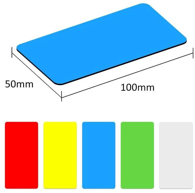 Alt view image 3 of 7 - Dry Erase Magnetic Labels, 4x2 Inch, 40 Pieces in 5 Colors, Reusable, for Whiteboards, Locker, School, Classroom, Office, Home