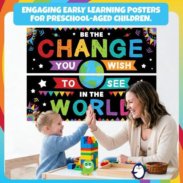 Alt view image 4 of 7 - 2 Pack 13.5"x39" Motivational Educational Posters & Charts Classroom Banners Educational Teacher Posters for Classroom - Inspirational Decor for Pre, Elementary and Middle School