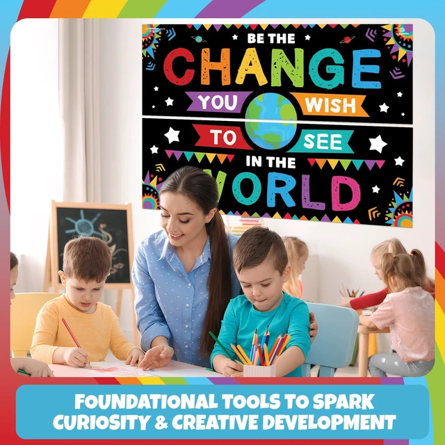 Alt view image 6 of 7 - 2 Pack 13.5"x39" Motivational Educational Posters & Charts Classroom Banners Educational Teacher Posters for Classroom - Inspirational Decor for Pre, Elementary and Middle School