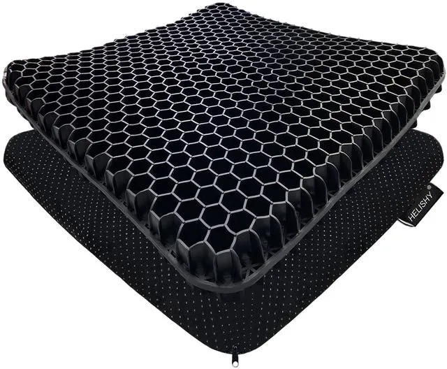 Main image of Gel Seat Cushion for Long Sitting Pressure Relief - Non-Slip Gel Chair Cushions for Back, Sciatica, Tailbone Pain Relief - Seat Cushion for Office Desk Chair, Car Seat Wheelchair Cushions