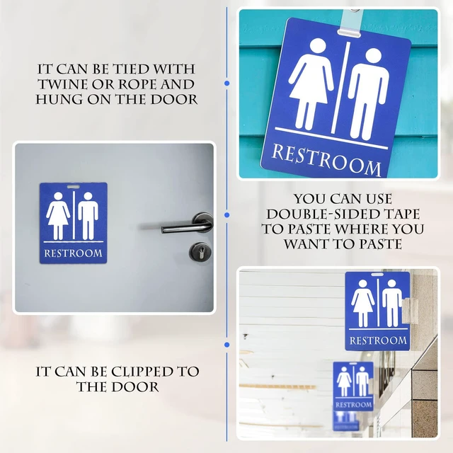 Alt view image 3 of 7 - 64 Set Bathroom Passes for Classrooms Bulk with Keychain Holder Restroom Passes for Students School Public Place Toilet Use, Bathroom Hall Pass Signs for Teachers, PVC, 3.93 x 3.15 in