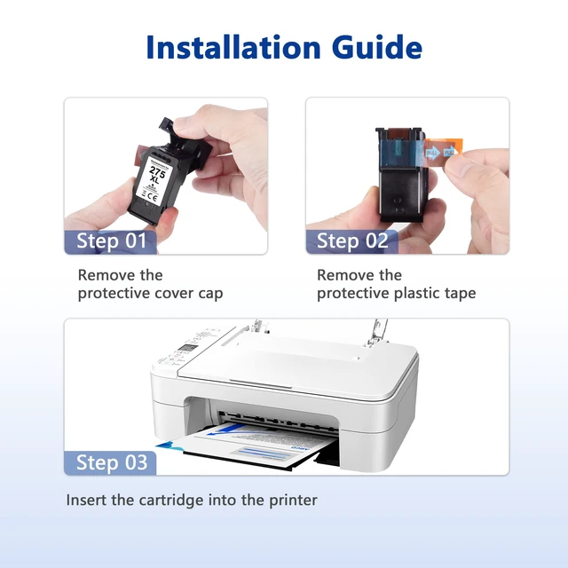 Alt view image 5 of 6 - PG-275 Black Ink Cartridge Replacement for Canon 275 Black Ink Canon 275XL to Use with 275XL Ink Cartridege for Canon Printers PIXMA TR4720 TS3522 TR4700 TS3722 TS3500 TS3520 TS3720 TR4722 (2 Black)