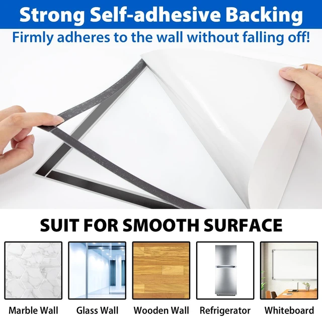 Alt view image 5 of 7 - 10Packs Magnetic Sign Holder, 11x17 Self Adhesive Display Frame with Strong Magnetic Frame and Clear PVC for Office Store Home Door Window Refrige Magnetic Paper Holder, Silver