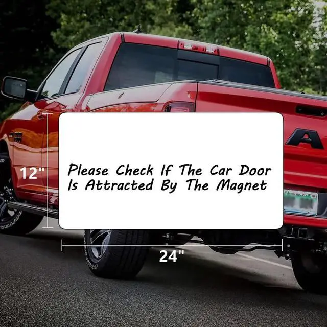 Alt view image 2 of 7 - 4 Pack Blank Car Door Magnet Sticker, Rounded Corners Magnetic Vehicle Sign, Perfect Magnet for Car to DIY Advertise Business and Cover Company Logo, Personalized Magnet Decal (24x12 inch)