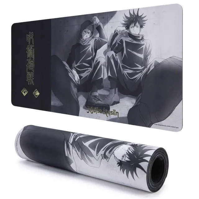 Main image of Jujutsu Kaisen Large Gaming Mouse Pad 31"x15" XL Computer Desk Mat, Anime Jujutsu Kaisen anime gaming mouse pad, Oversized 31x15in, smooth fabric top, stitched edges, non-slip rubber base