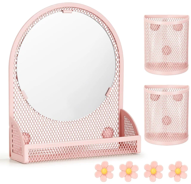 Main image of Locker Accessories for Girls, School Supplies Lockers Decor locker decor accessories Includes magnetic mesh mirror and 2 Magnetic Pen Holders, 4 magnets