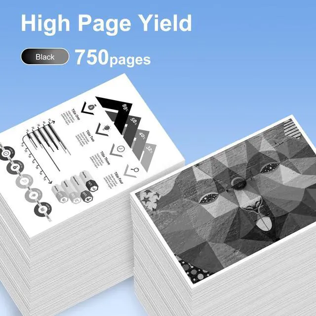 Alt view image 3 of 7 - Upgraded Chip 67XL Black Ink Cartridge High Yield Replaced for HP Ink 67 HP67 HP67XL Work with DeskJet 2855e 2800e 2827e 2755e 2700 2700e 4255e 4200e 4155e Envy 6055e 6000 6455e 6400 Printer 2-Black