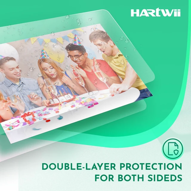 Alt view image 3 of 7 - 100 Pack Self Sealing Laminating Pouches 2.6x3.9 Inches 10Mil Thick Waterproof Double-Sided Self Adhesive Laminating Pouches for Small Business Card, No Laminator Machine Needed