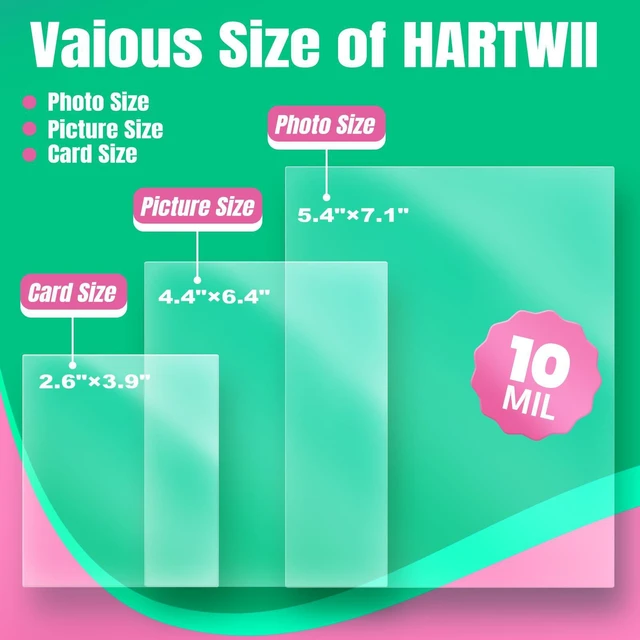 Alt view image 7 of 7 - 100 Pack Self Sealing Laminating Pouches 2.6x3.9 Inches 10Mil Thick Waterproof Double-Sided Self Adhesive Laminating Pouches for Small Business Card, No Laminator Machine Needed