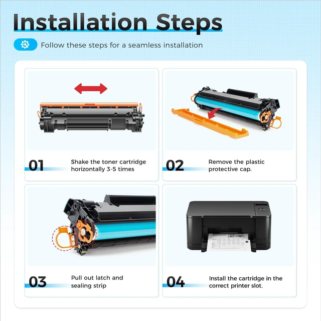 Alt view image 4 of 7 - 141A Toner Cartridge Black 2-Pack with Chip High Yield Compatible Replacement for HP 141A 141X W1410A W1410X Toner Work with LaserJet MFP M140w M110w M140 M110 Laser Printer M139 M139we M140we M110we