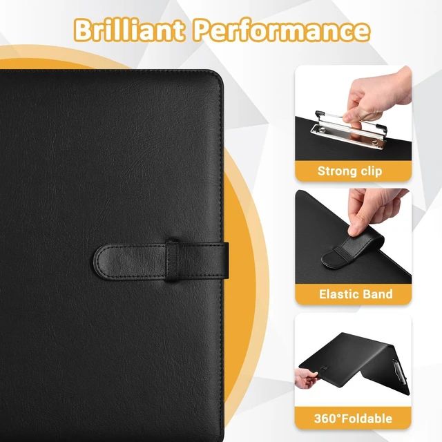 Alt view image 4 of 7 - Padfolio Portfolio Clipboard Folder Resume Portfolio Folder Legal Document Organizer Legal Pad Holder for Interview School Business Office Conference