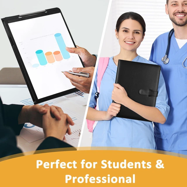 Alt view image 7 of 7 - Padfolio Portfolio Clipboard Folder Resume Portfolio Folder Legal Document Organizer Legal Pad Holder for Interview School Business Office Conference