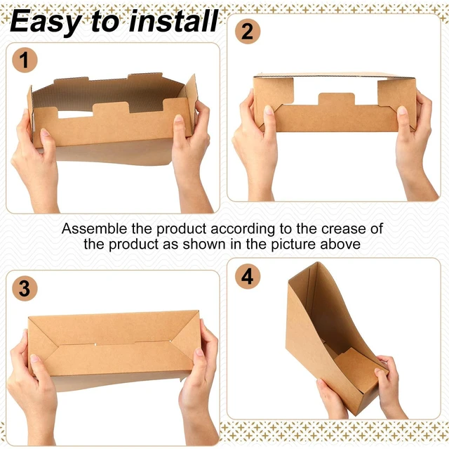 Alt view image 3 of 7 - 24 Pcs Magazine Files Cardboard Holders,Classic,Brown File Organizer Foldable Paper Storage for Desk, Vertical Holder with Label, Kraft Office Classroom Bins, Document Organizing