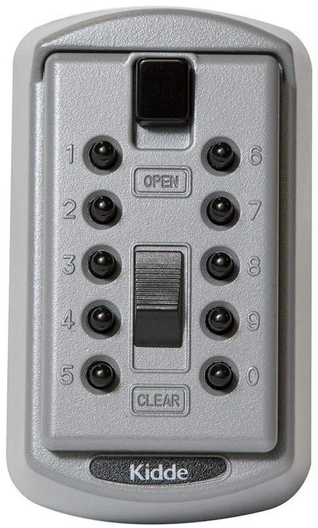 Main image of AccessPoint 001170 KeySafe Original Slimline Push Button Combination Permanent Key Lock Box, 2-Key, Titanium Gray