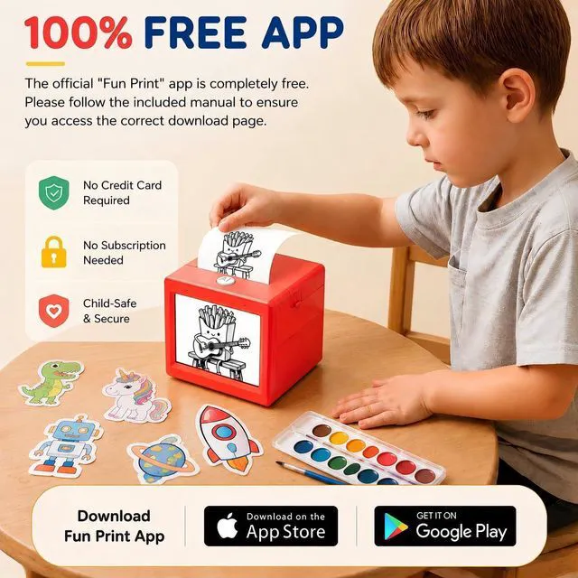 Alt view image 6 of 7 - AI Voice Sticker Maker for Kids, Mini Inkless Thermal Printer, Portable Sticker Printer Machine Box for DIY Crafts, Journaling & Doodles, Birthday Toy Gift for Boys and Girls Ages 3+