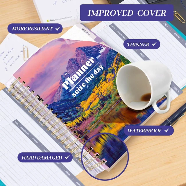 Alt view image 7 of 7 - Planner 2026-2027, 18 Months Large Daily Weekly Monthly Organizer July 2026 - Dec 2027, 8.5x9.8", Calendar with Page Tabs, Separator, Pocket Folder, Bookmark & Stickers & Sticky Note Set
