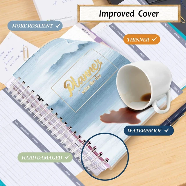 Alt view image 7 of 7 - Planner 2026-2027, 18 Months Large Daily Weekly Monthly Organizer July 2026 - Dec 2027, 8.5x9.8", Calendar with Page Tabs, Separator, Pocket Folder, Bookmark & Stickers & Sticky Note Set