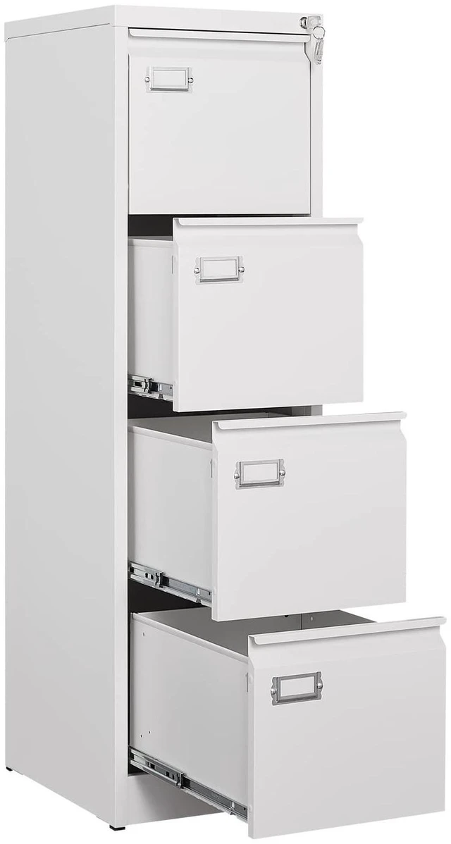Main image of 4 Drawer File Cabinet, Filing Cabinets for Home Office, Metal Vertical File Storage Cabinet with Lock, Locking File Cabinet for A4 Legal/Letter, 15" W x 17.7" D x 50.1" H, Assembly Required