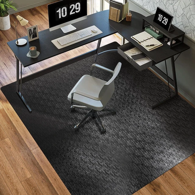 Main image of Office Chair Mat, 50" x 65" Large Chair Mat for Hard Floor, Vinyl Floor Mat for Gaming Chairs, Slip Resistant Floor Protector Rolling Computer Desk Mat for Hardwood Floor, Black