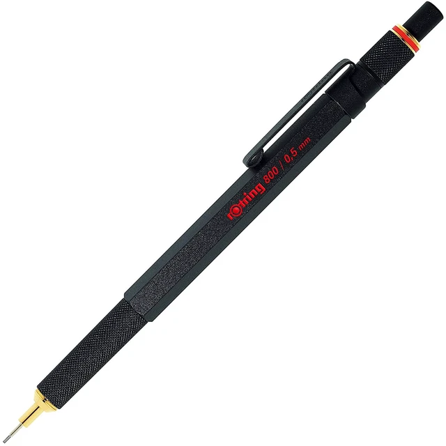 Main image of 800 Retractable Mechanical Pencil, 0.5mm, Black Metal Barrel - For Drafting, Engineering, Architecture Professionals