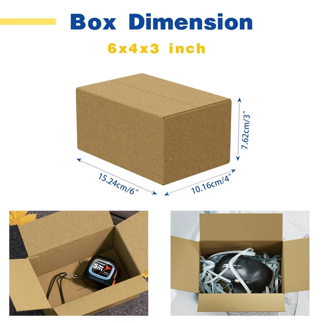 Alt view image 2 of 6 - 30 Pack 6x4x3 inches Small Shipping Boxes Brown Corrugated Cardboard Boxes for Packing, Mailing, Moving, Business