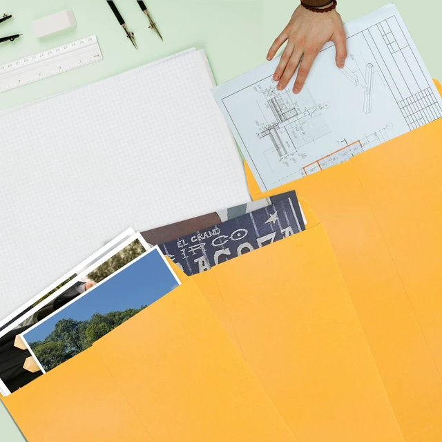 Alt view image 5 of 7 - 100 Pack 14x18 inch Manilla Envelopes Peel & Seal Closure, Extra Large Mailing, For T-Shirts, Books, Office Papers, Storing Legal Documents Without Folding