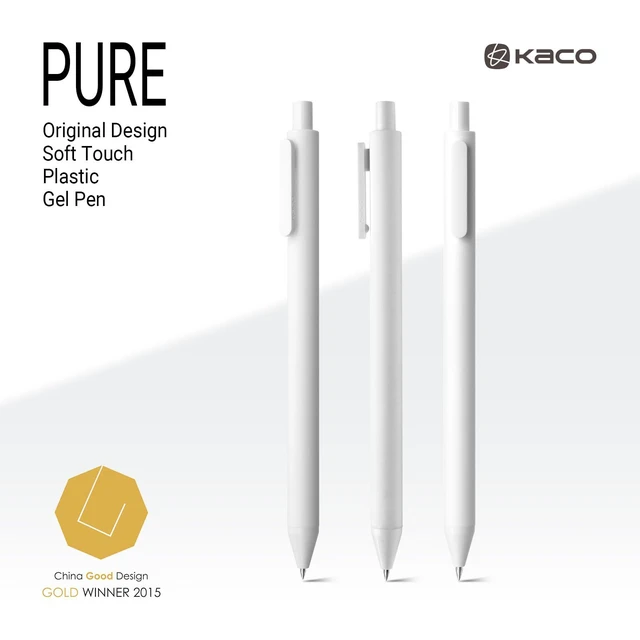 Alt view image 2 of 7 - PURE White Gel Pens 0.7mm Black Ink 10 Count Quick Dry Smooth Writing Aesthetic School Office Supplies Retractable Pens Low Center of Gravity