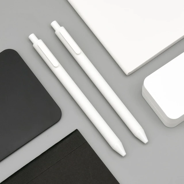 Alt view image 5 of 7 - PURE White Gel Pens 0.7mm Black Ink 10 Count Quick Dry Smooth Writing Aesthetic School Office Supplies Retractable Pens Low Center of Gravity