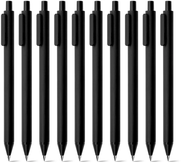 Main image of PURE Gel Pens Black Ink 0.7mm Medium Point 10 Pieces Set Quick Drying Aesthetic School Office Supplies Retractable Pens Low Center of Gravity