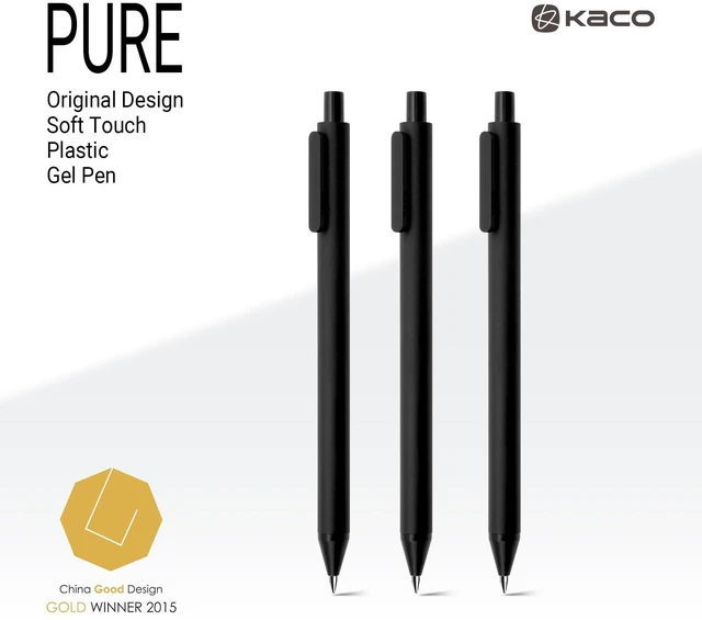 Alt view image 2 of 7 - PURE Gel Pens Black Ink 0.7mm Medium Point 10 Pieces Set Quick Drying Aesthetic School Office Supplies Retractable Pens Low Center of Gravity