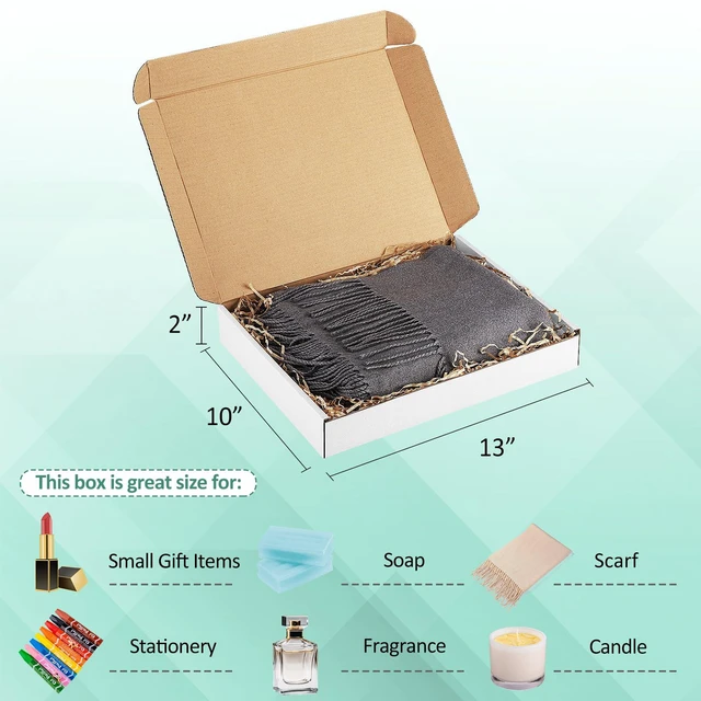Alt view image 2 of 6 - 13x10x2" White Shipping Boxes Corrugated Box Mailers 20 Pack Cardboard Shipping Boxes for Small Business, Mailing