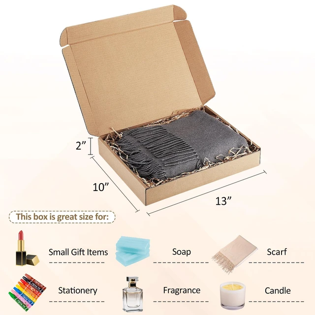 Alt view image 2 of 7 - 13x10x2" Brown Shipping Boxes Corrugated Box Mailers 20 Pack Cardboard Shipping Boxes for Small Business, Mailing
