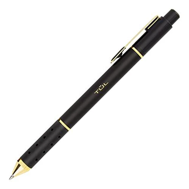 Alt view image 6 of 7 - ® GL Series Retractable Gel Pens, Medium Point, 0.7 mm, Black Barrel, Black Ink, Pack Of 12 Pens
