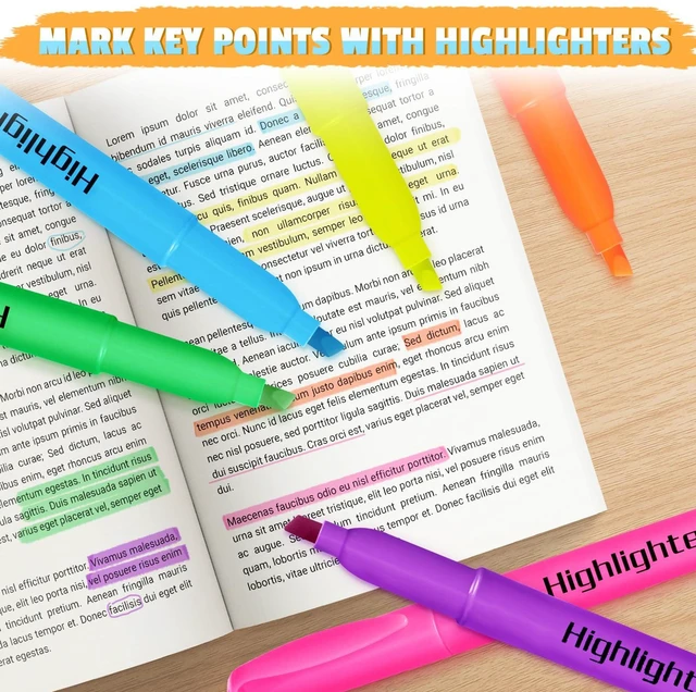 Alt view image 6 of 7 - 120 Pack Highlighters in 6 Assorted Colors, Chisel Tip Dry-Quickly Highlighters Bulk, No Bleed Highlighter Markers for Kids Adults, Classroom Teachers Must Haves, School Office Supplies
