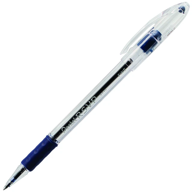 Alt view image 2 of 7 - RSVP Ballpoint Pen, (0.7mm) Fine Line, Blue Ink, Box of 12 (BK90-C)