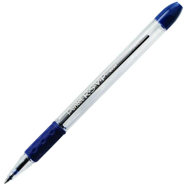 Alt view image 4 of 7 - RSVP Ballpoint Pen, (0.7mm) Fine Line, Blue Ink, Box of 12 (BK90-C)