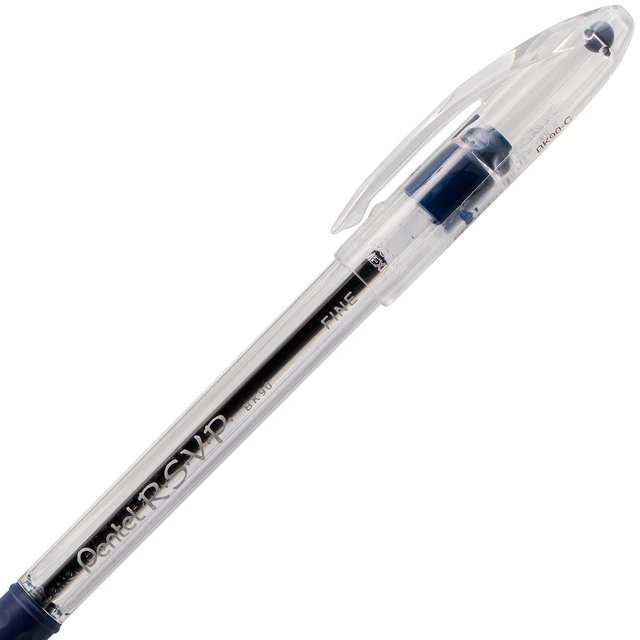 Alt view image 6 of 7 - RSVP Ballpoint Pen, (0.7mm) Fine Line, Blue Ink, Box of 12 (BK90-C)